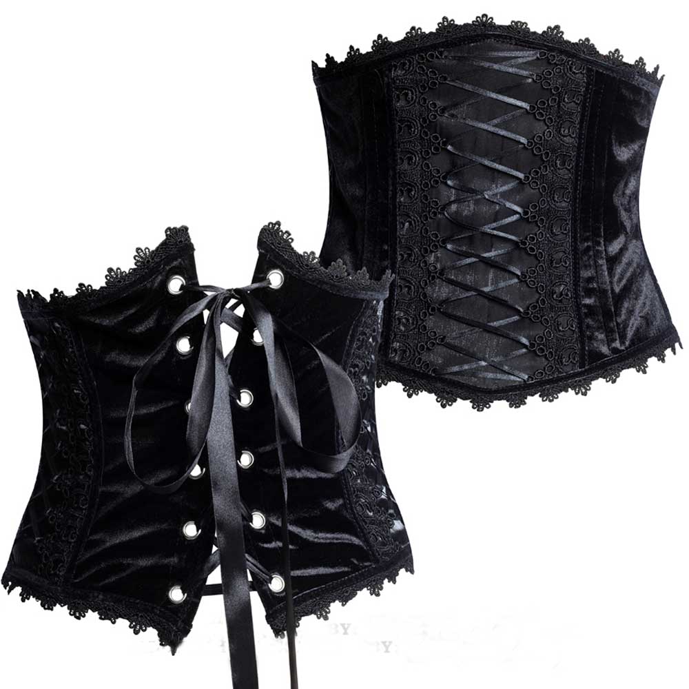 Sinister - K062 Underbust korset - Zwart